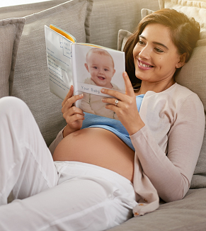 Healthy woman relaxing.